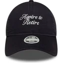 new-era-curved-brim-women-9twenty-aspire-to-retire-slogan-navy-blue-adjustable-cap
