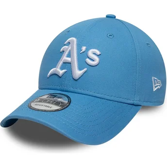 New Era Curved Brim 9FORTY League Essential Oakland Athletics MLB Light Blue Adjustable Cap