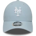new-era-curved-brim-9forty-m-crown-linen-new-york-mets-mlb-light-blue-snapback-cap