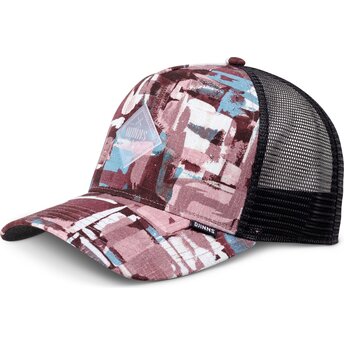 Djinns HFT PatternAbstract Red and Blue Trucker Hat