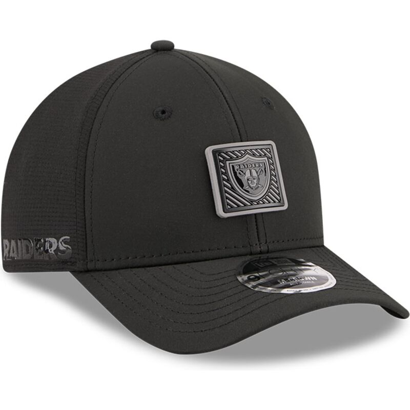 new-era-curved-brim-9forty-m-crown-training-pack-2026-las-vegas-raiders-nfl-black-snapback-cap