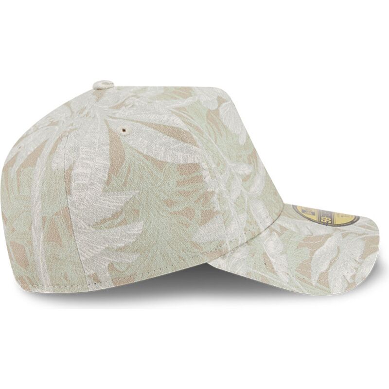 new-era-curved-brim-59forty-a-frame-leafy-palm-beige-fitted-cap new-era-curved-brim-59forty-a-frame-leafy-palm-beige-fitted-cap