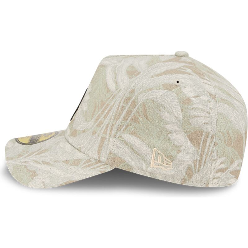 new-era-curved-brim-59forty-a-frame-leafy-palm-chicago-white-sox-mlb-beige-fitted-cap new-era-curved-brim-59forty-a-frame-leafy-palm-chicago-white-sox-mlb-beige-fitted-cap