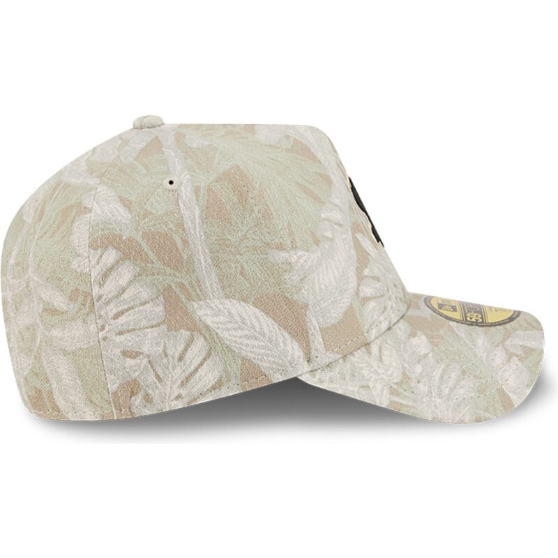 new-era-curved-brim-59forty-a-frame-leafy-palm-chicago-white-sox-mlb-beige-fitted-cap new-era-curved-brim-59forty-a-frame-leafy-palm-chicago-white-sox-mlb-beige-fitted-cap