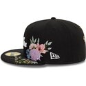 new-era-flat-brim-59fifty-floral-emb-black-fitted-cap