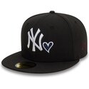 new-era-flat-brim-59fifty-heart-icon-new-york-yankees-mlb-black-fitted-cap