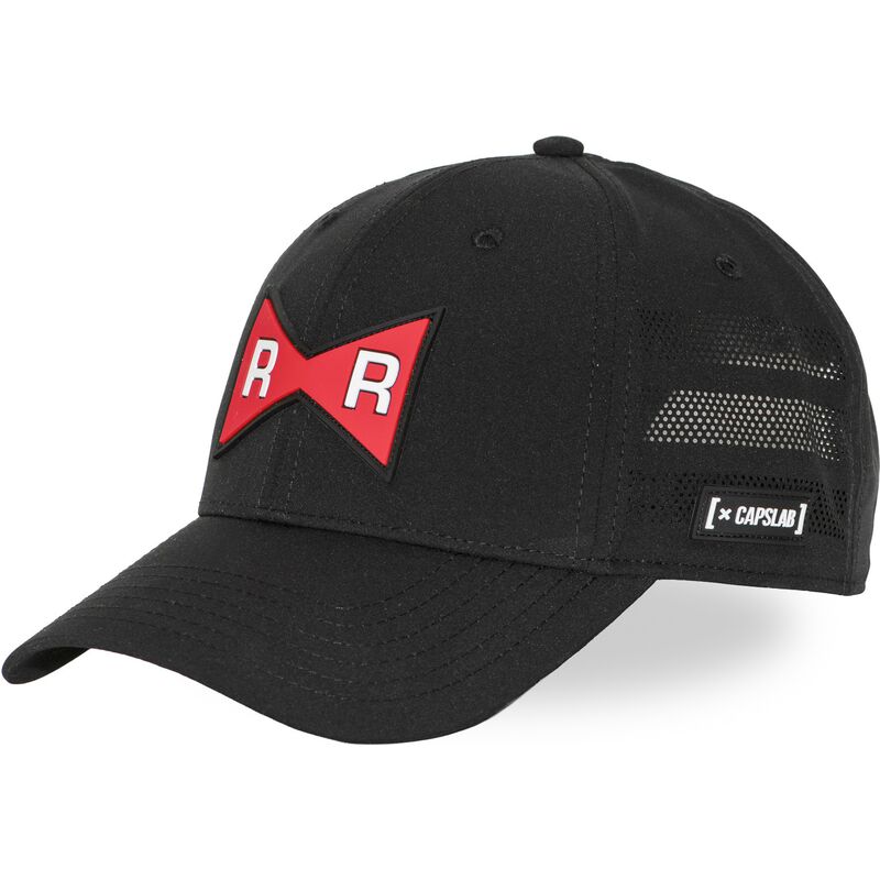capslab-red-ribbon-army-db7-redb-dragon-ball-black-adjustable-trucker-hat capslab-red-ribbon-army-db7-redb-dragon-ball-black-adjustable-trucker-hat