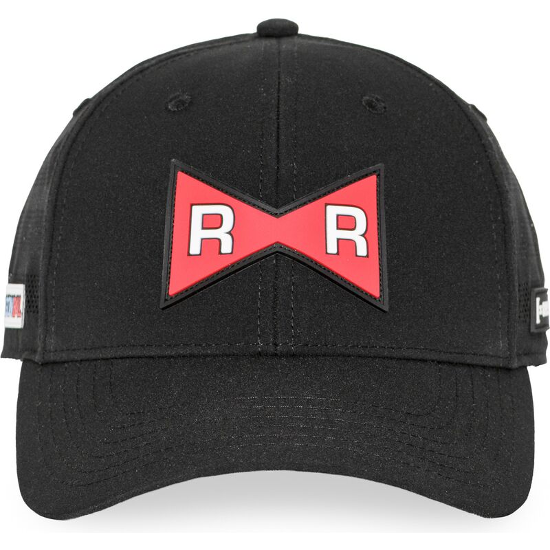 capslab-red-ribbon-army-db7-redb-dragon-ball-black-adjustable-trucker-hat capslab-red-ribbon-army-db7-redb-dragon-ball-black-adjustable-trucker-hat