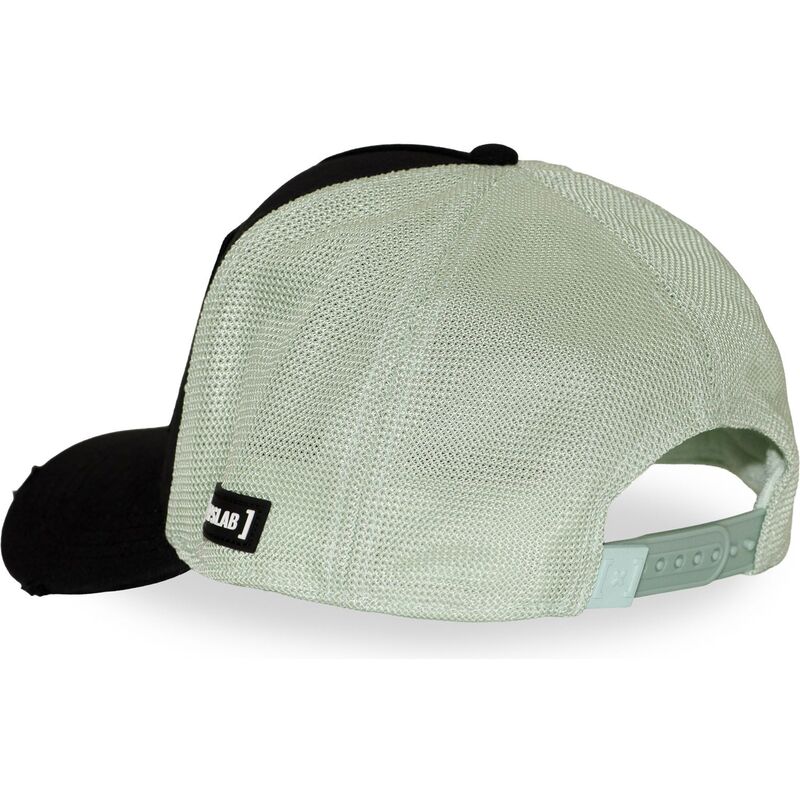 capslab-lucky-luke-lck3-flub-black-and-white-trucker-hat capslab-lucky-luke-lck3-flub-black-and-white-trucker-hat
