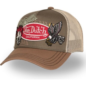 Von Dutch PATCHES12 Brown Trucker Hat