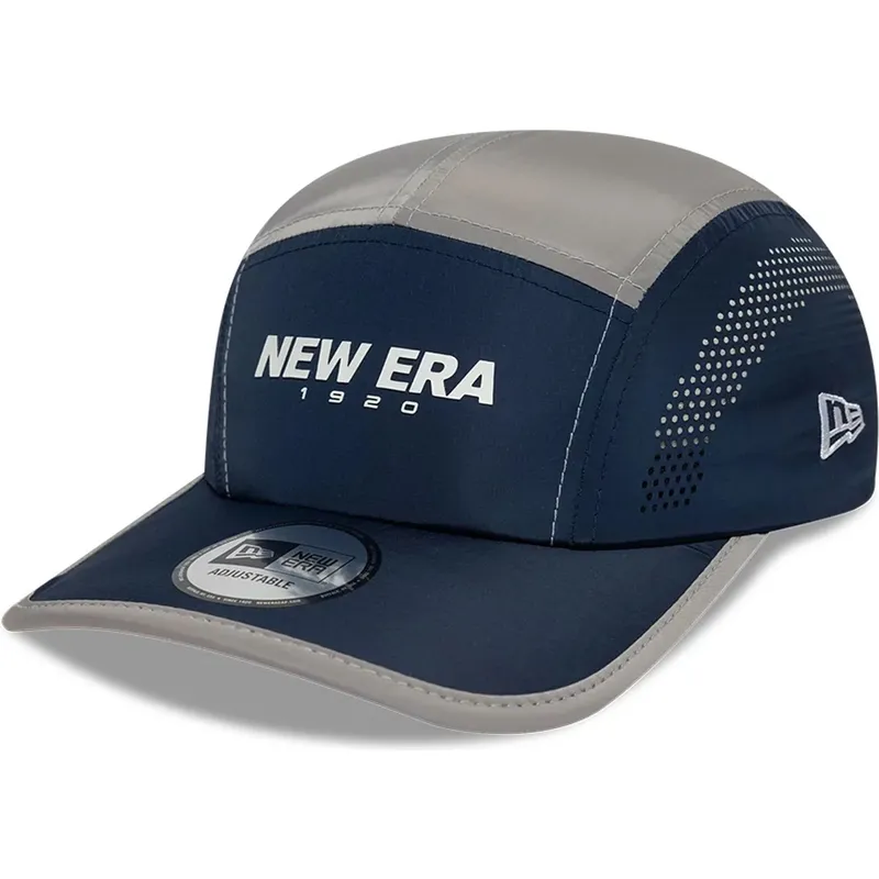 new-era-5-panel-runner-colour-block-navy-blue-adjustable-cap
