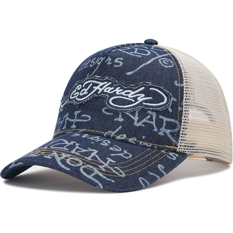 ed-hardy-don-denim-navy-blue-and-beige-trucker-hat ed-hardy-don-denim-navy-blue-and-beige-trucker-hat