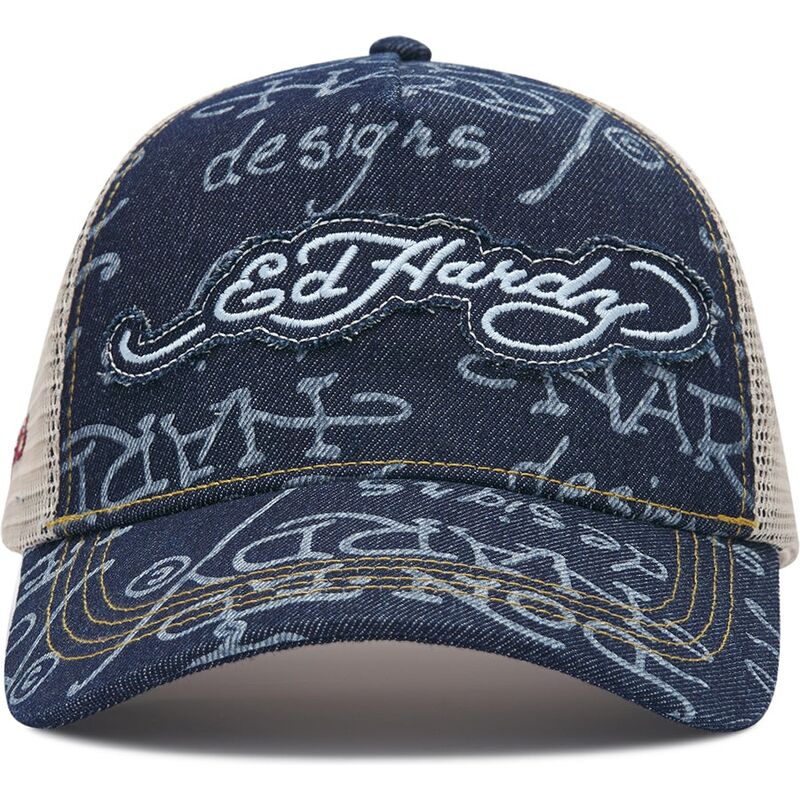 ed-hardy-don-denim-navy-blue-and-beige-trucker-hat ed-hardy-don-denim-navy-blue-and-beige-trucker-hat
