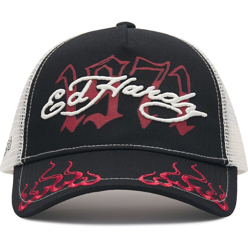 ed-hardy-1971-black-beige-and-red-trucker-hat ed-hardy-1971-black-beige-and-red-trucker-hat