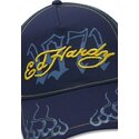 ed-hardy-1971-navy-blue-and-yellow-trucker-hat