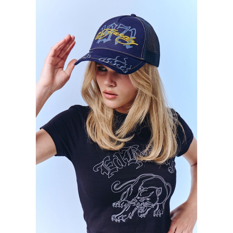 ed-hardy-1971-navy-blue-and-yellow-trucker-hat