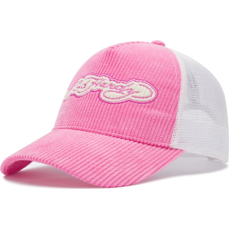 ed-hardy-embroidery-applique-cord-pink-and-white-trucker-hat ed-hardy-embroidery-applique-cord-pink-and-white-trucker-hat