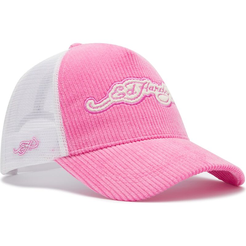 ed-hardy-embroidery-applique-cord-pink-and-white-trucker-hat ed-hardy-embroidery-applique-cord-pink-and-white-trucker-hat