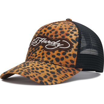 Ed Hardy Leopard Print Leopard Trucker Hat