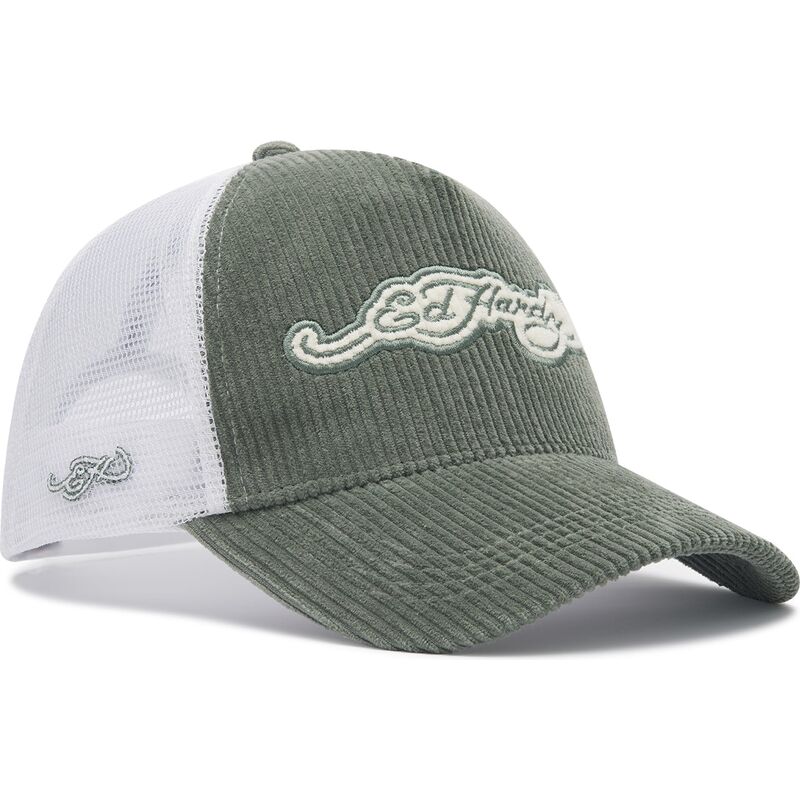 ed-hardy-embroidery-applique-cord-green-and-white-trucker-hat