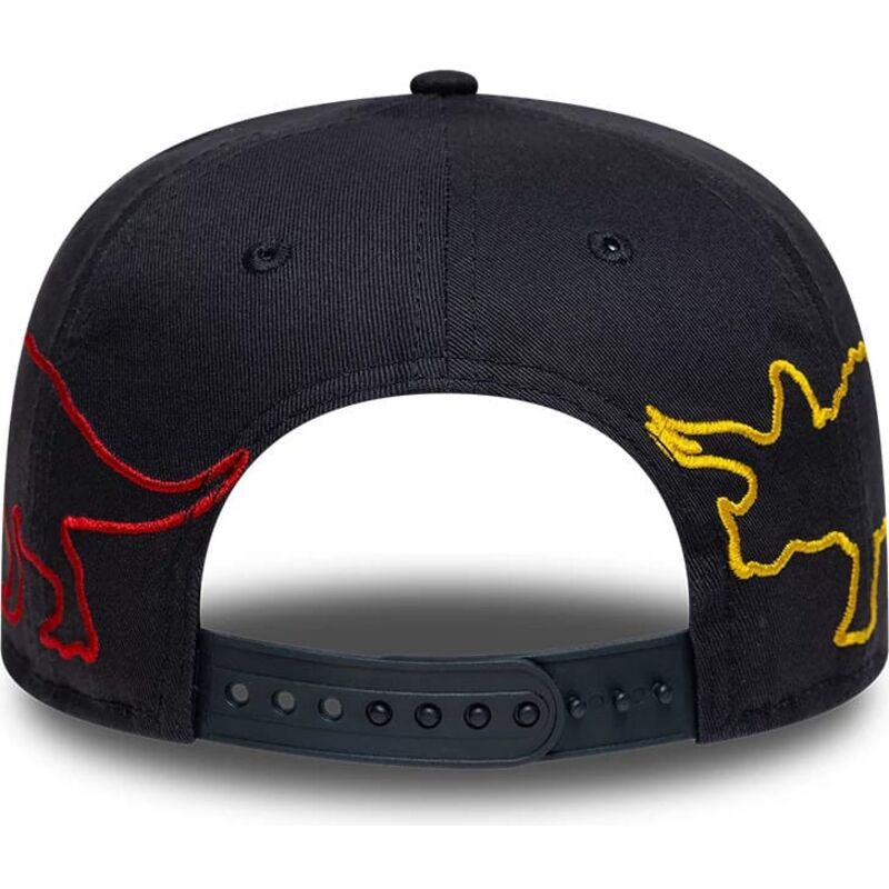 new-era-flat-brim-youth-9fifty-dino-navy-blue-snapback-cap