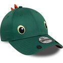 new-era-curved-brim-youth-9forty-dino-face-green-snapback-cap