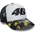 new-era-e-frame-print-visor-valentino-rossi-vr46-motogp-black-and-white-trucker-hat