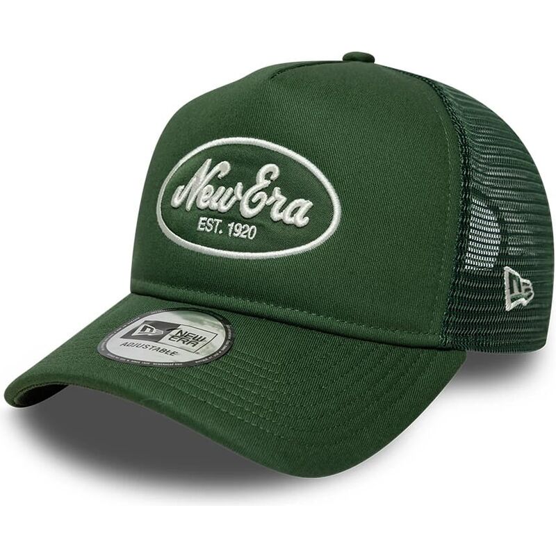 new-era-a-frame-oval-patch-foam-green-trucker-hat