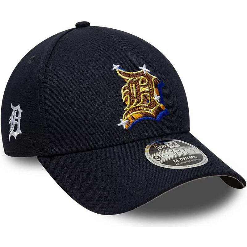 new-era-curved-brim-9forty-m-crown-a-frame-emblem-detroit-tigers-mlb-navy-blue-snapback-cap