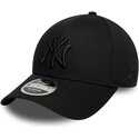 new-era-curved-brim-black-logo-9forty-m-crown-new-york-yankees-mlb-black-snapback-cap