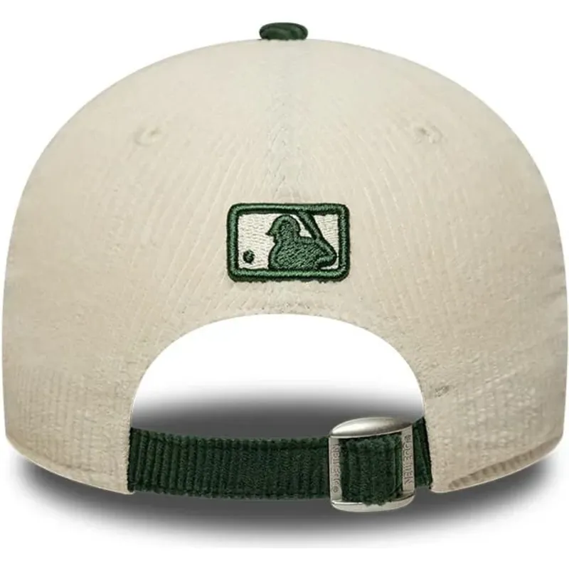 new-era-curved-brim-green-logo-9forty-m-crown-cord-los-angeles-dodgers-mlb-beige-and-green-snapback-cap new-era-curved-brim-green-logo-9forty-m-crown-cord-los-angeles-dodgers-mlb-beige-and-green-snapback-cap