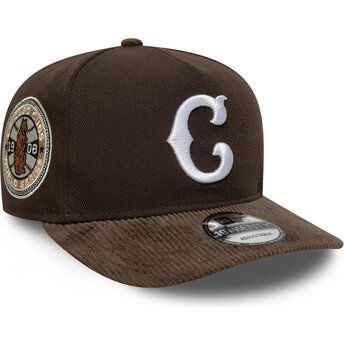 New Era Curved Brim 19TWENTY Cooperstown Cord Chicago Cubs MLB Brown Snapback Cap