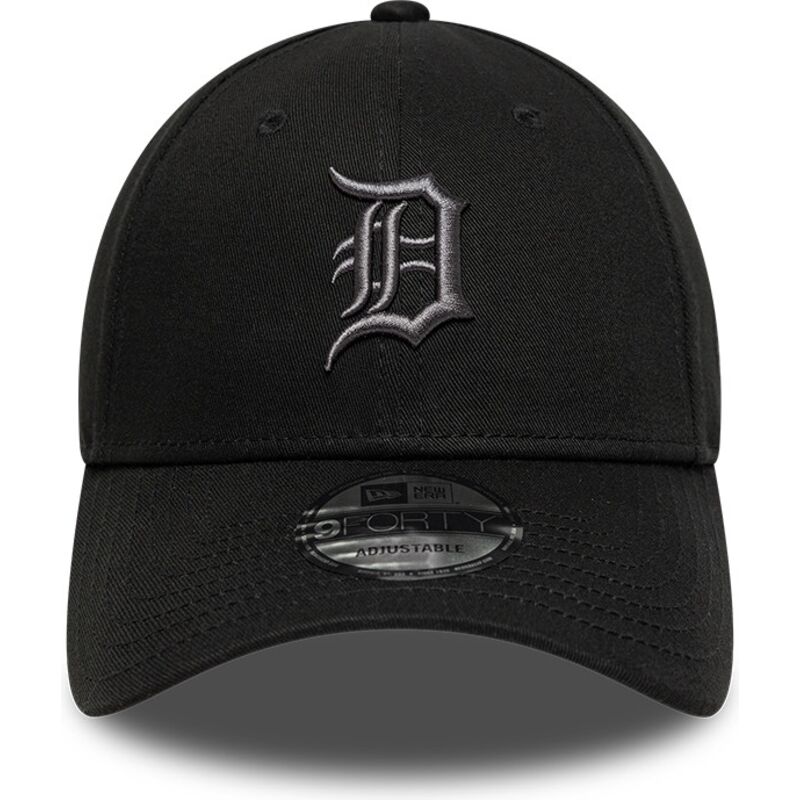 new-era-curved-brim-grey-logo-9forty-league-essential-detroit-tigers-mlb-black-adjustable-cap new-era-curved-brim-grey-logo-9forty-league-essential-detroit-tigers-mlb-black-adjustable-cap