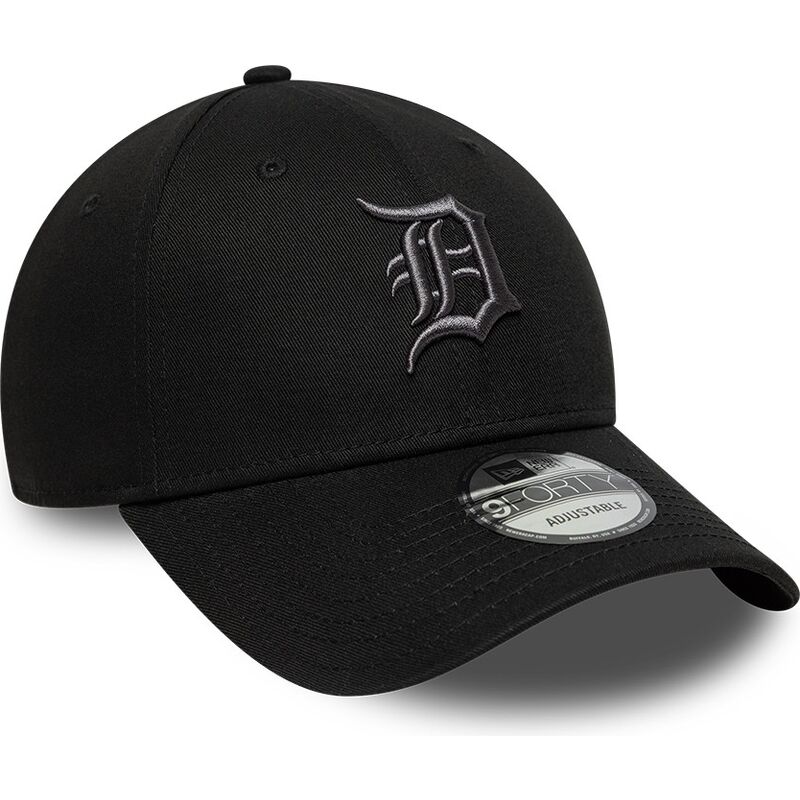 new-era-curved-brim-grey-logo-9forty-league-essential-detroit-tigers-mlb-black-adjustable-cap new-era-curved-brim-grey-logo-9forty-league-essential-detroit-tigers-mlb-black-adjustable-cap