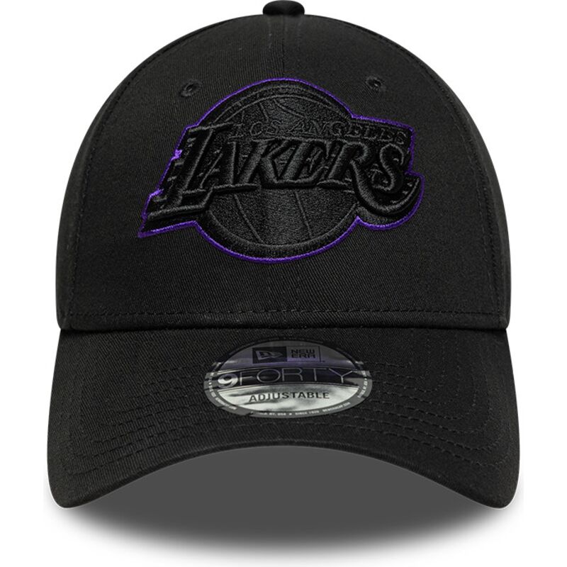 new-era-curved-brim-purple-logo-9forty-outline-los-angeles-lakers-nba-black-adjustable-cap new-era-curved-brim-purple-logo-9forty-outline-los-angeles-lakers-nba-black-adjustable-cap