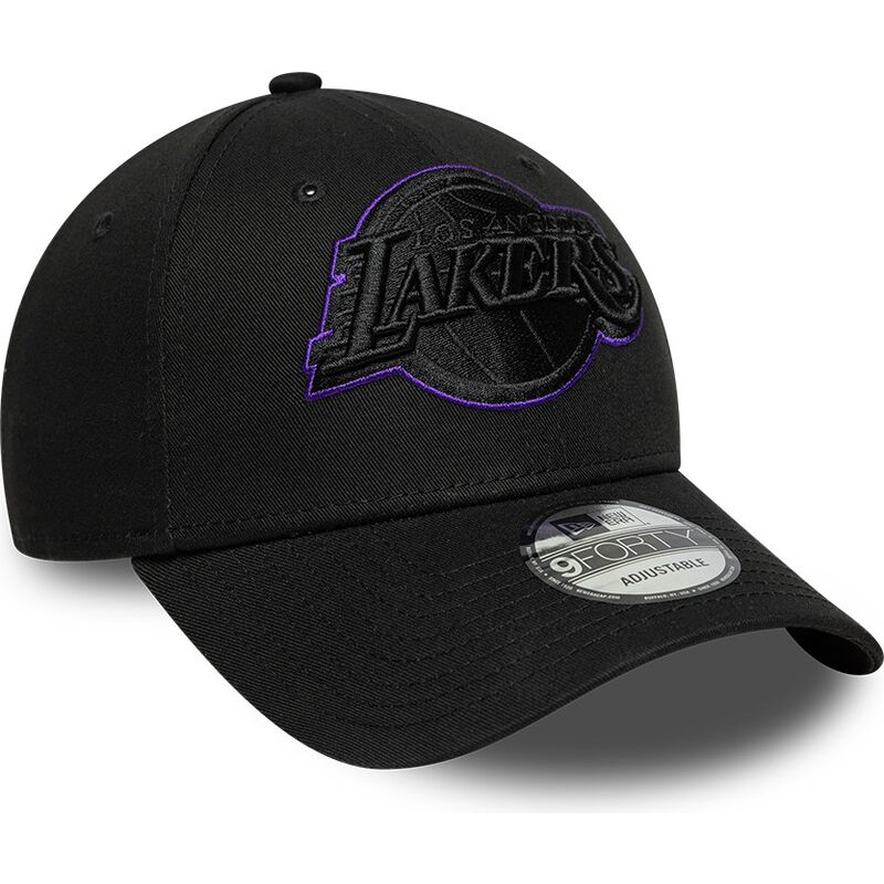 new-era-curved-brim-purple-logo-9forty-outline-los-angeles-lakers-nba-black-adjustable-cap new-era-curved-brim-purple-logo-9forty-outline-los-angeles-lakers-nba-black-adjustable-cap