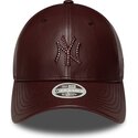 new-era-curved-brim-women-9forty-m-crown-pu-diamante-new-york-yankees-mlb-brown-snapback-cap