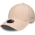 new-era-curved-brim-youth-pink-logo-9forty-m-crown-winter-borg-new-york-yankees-mlb-pink-snapback-cap
