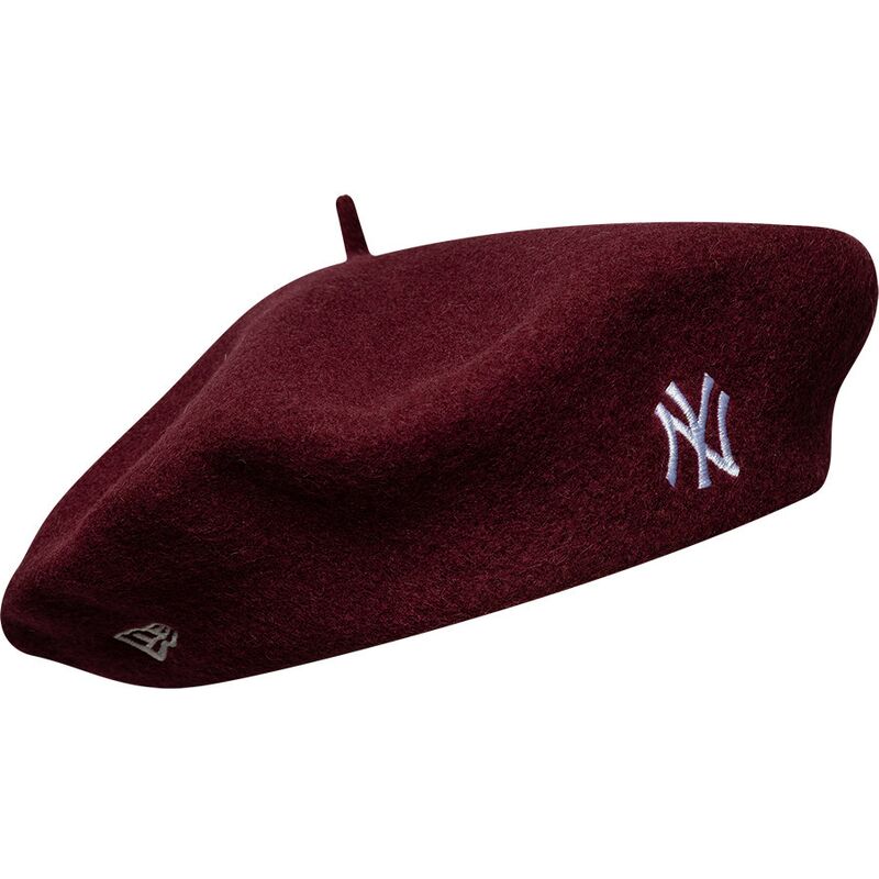 new-era-wool-script-new-york-yankees-mlb-maroon-and-red-flat-cap new-era-wool-script-new-york-yankees-mlb-maroon-and-red-flat-cap