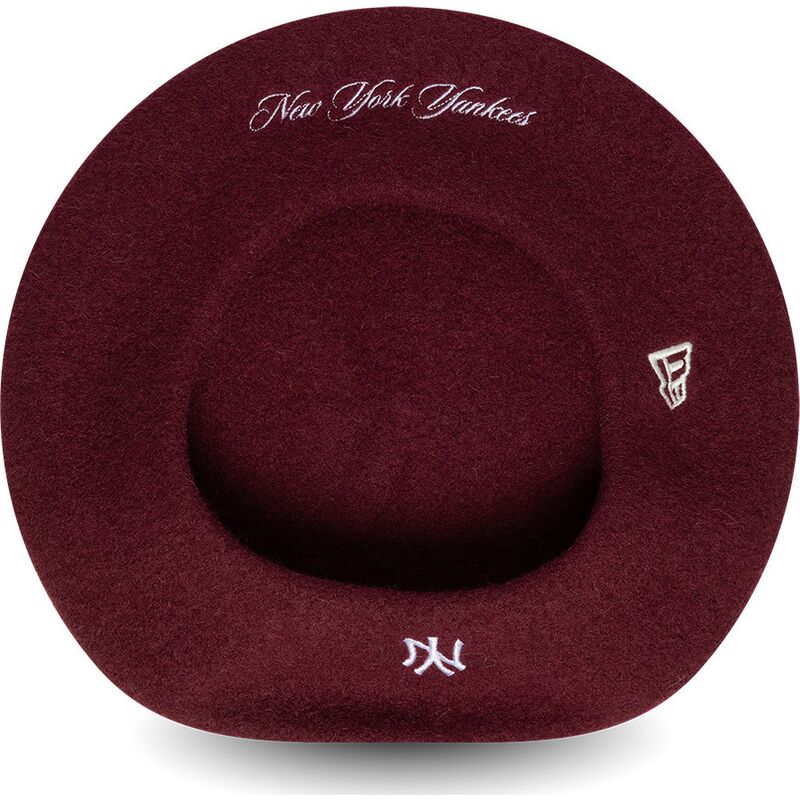 new-era-wool-script-new-york-yankees-mlb-maroon-and-red-flat-cap new-era-wool-script-new-york-yankees-mlb-maroon-and-red-flat-cap