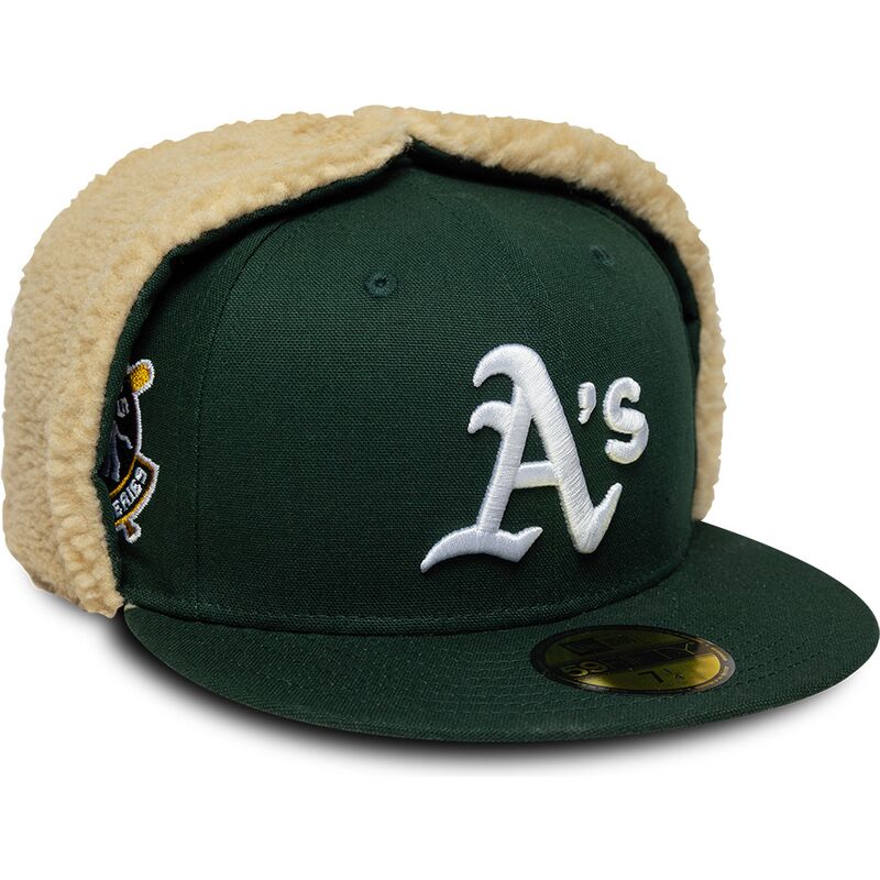new-era-flat-brim-59fifty-dogear-world-series-oakland-athletics-mlb-green-fitted-cap