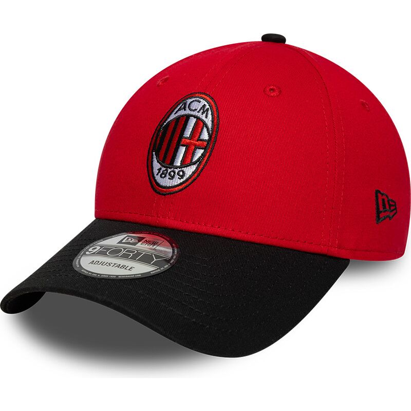 new-era-curved-brim-9forty-contrast-ac-milan-serie-a-red-and-black-adjustable-cap