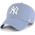 47-brand-curved-brim-clean-up-vapor-new-york-yankees-mlb-blue-adjustable-cap