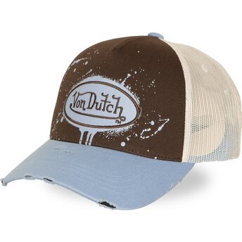 Von Dutch TAG04 Brown and Blue Trucker Hat
