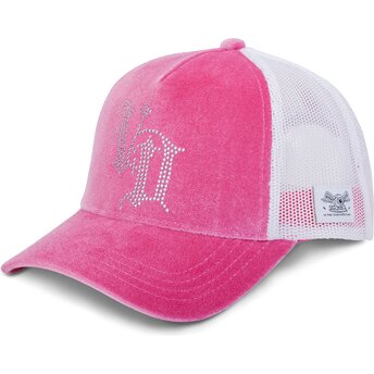 Von Dutch ROYALP Pink and White Trucker Hat