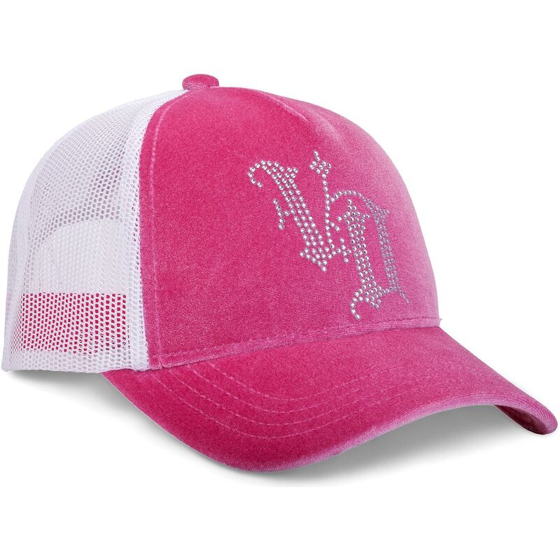 von-dutch-royalp-pink-and-white-trucker-hat von-dutch-royalp-pink-and-white-trucker-hat