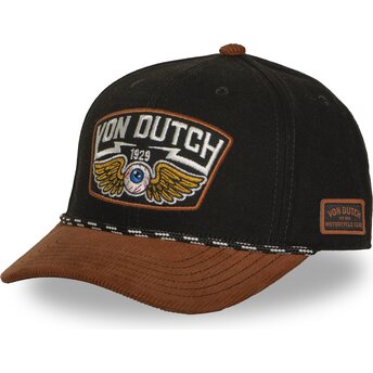 Von Dutch Curved Brim SEM16 Brown Snapback Cap