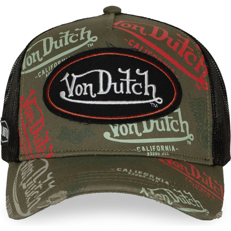 von-dutch-cafe12-green-and-black-trucker-hat von-dutch-cafe12-green-and-black-trucker-hat