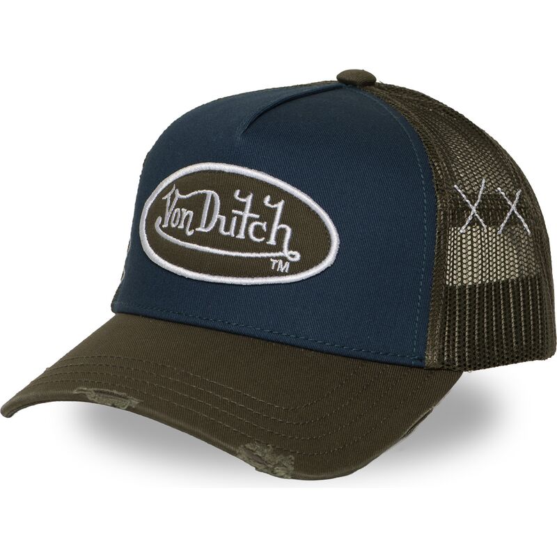 von-dutch-used-14-navy-blue-and-green-trucker-hat von-dutch-used-14-navy-blue-and-green-trucker-hat