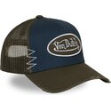 von-dutch-used-14-navy-blue-and-green-trucker-hat